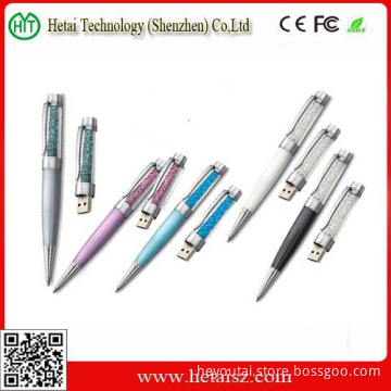 Crystal Pen USB Flash Disk 4GB for Promotion Gift (HT-U7018)